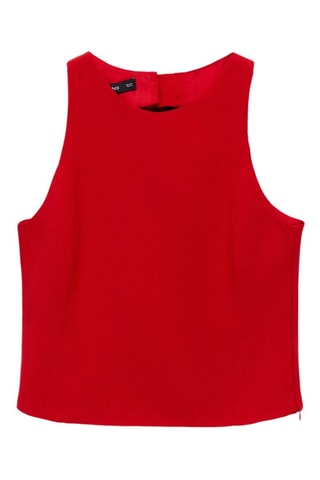 Top crop noeud dos - Rouge