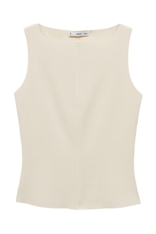 Haut en maille col bateau - Ecru