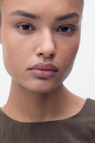 Top en lyocell avec boutons dans le dos - Marron