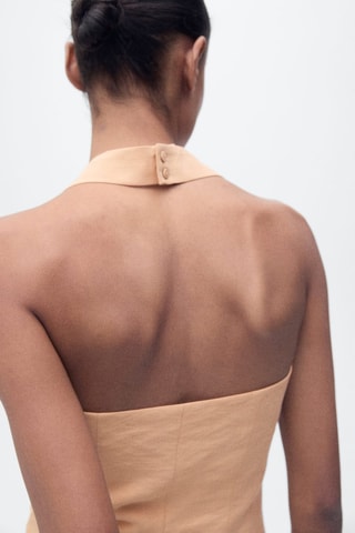 Top lyocell détail froncé - Nude
