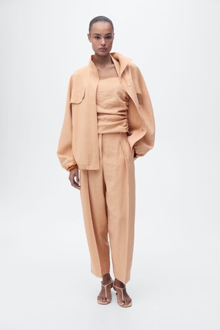 Top lyocell détail froncé - Nude