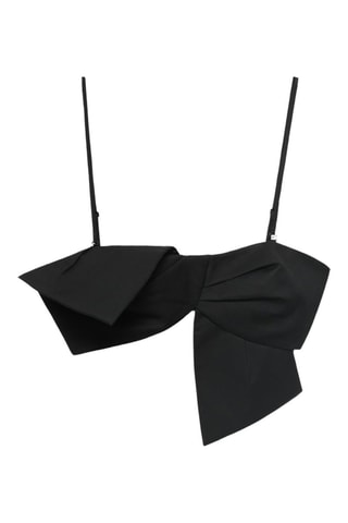 Crop top imprimé nœud - Noir