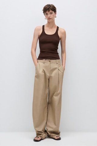 Top maille bretelles - Chocolat