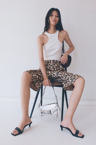 Top côtelé en coton - Blanc