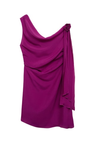 Top long détail fleur - Violet