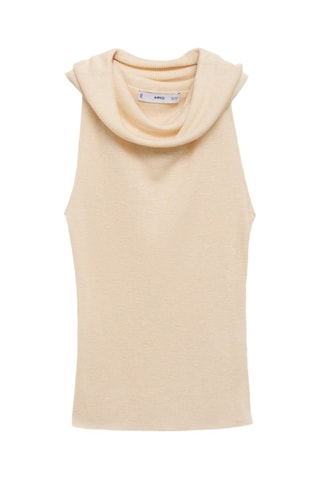 Top maille col bénitier - Gris clair