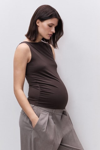 Hauts froncés prémaman - Chocolat