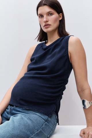 Top lyocell grossesse - Bleu marine