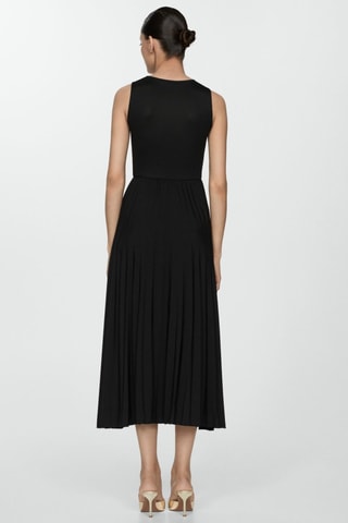 Robe midi plissée - Noir