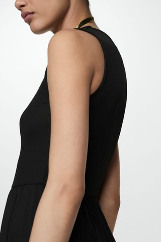 Robe midi plissée - Noir