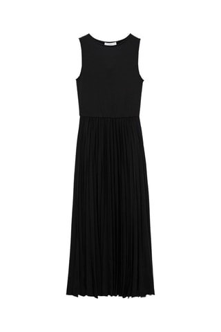 Robe midi plissée - Noir
