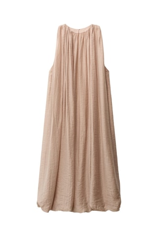 Robe froncée bas bouffant - Beige