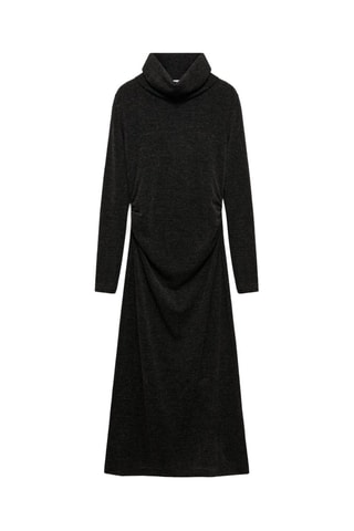 Robe drapée col roulé - Gris