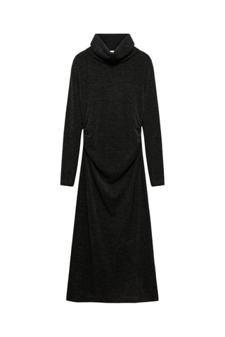 Robe drapée col roulé - Gris