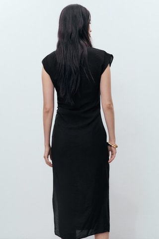 Robe droite drapée - Noir