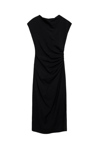 Robe droite drapée - Noir