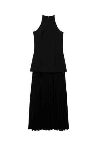 Robe évasée combinée - Noir