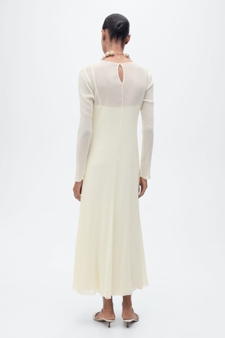 Robe combinée semi-transparente - Ecru