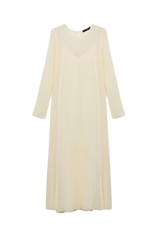 Robe combinée semi-transparente - Ecru