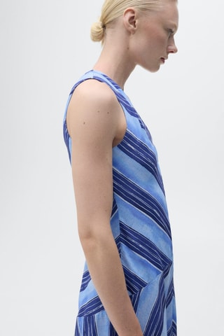 Robe évasée rayures - Bleu