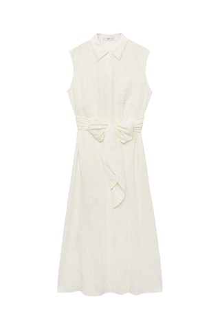 Robe chemisier nœud - Ecru