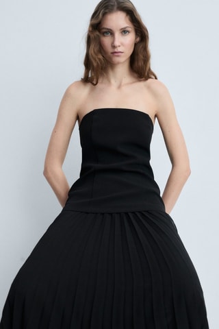 Robe bustier combinée - Noir