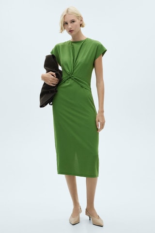 Robe midi nœud - Vert