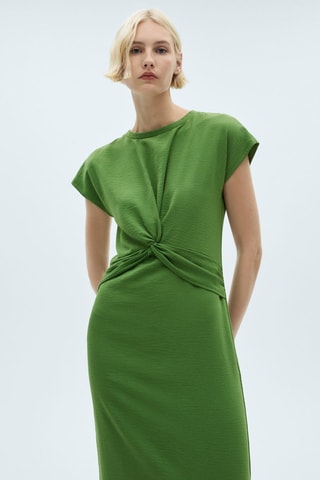 Robe midi nœud - Vert