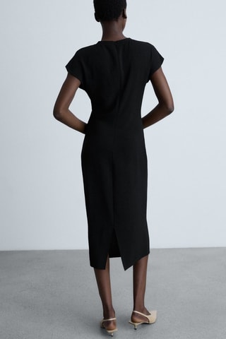 Robe midi nœud - Noir