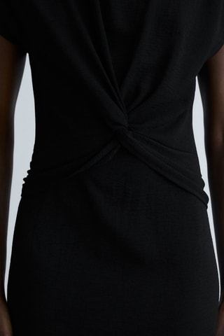 Robe midi nœud - Noir