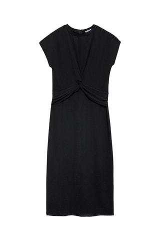 Robe midi nœud - Noir