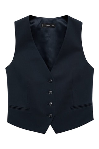 Gilet costume boutons - Bleu marine