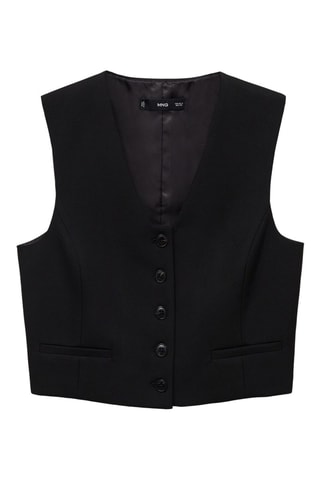 Gilet costume crop - Noir