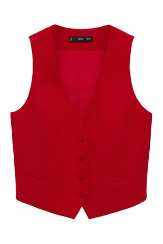 Gilet costume boutons - Rouge