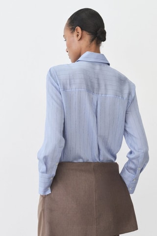 Chemise imprimée rayures - Bleu