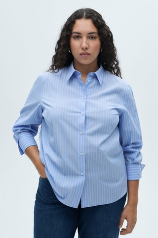 Chemise regular-fit coton et Lyocell mélangés - Bleu