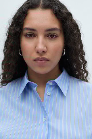 Chemise regular-fit coton et Lyocell mélangés - Bleu