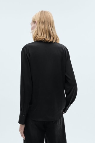 Chemise fluide satinée - Noir