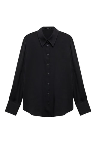 Chemise fluide satinée - Noir