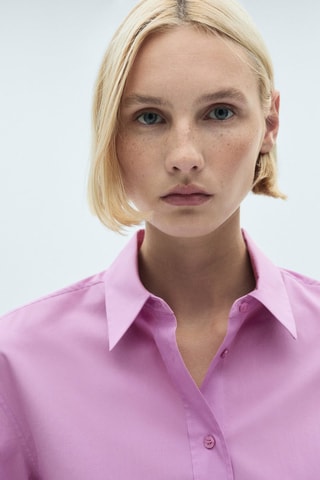 Chemise Lyocell boutons - Fuchsia