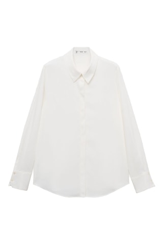 Chemise fluide manches longues - Ecru