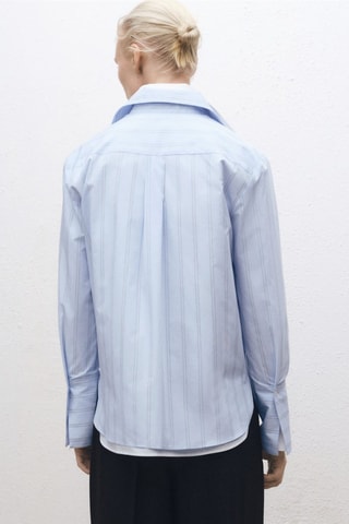 Chemise regular-fit coton rayures - Bleu ciel