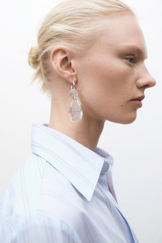 Chemise regular-fit coton rayures - Bleu ciel