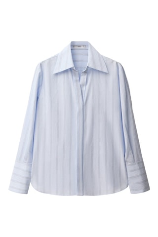 Chemise regular-fit coton rayures - Bleu ciel