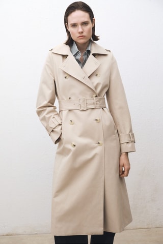 Trench coton double boutonnage - Beige