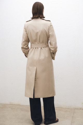 Trench coton double boutonnage - Beige