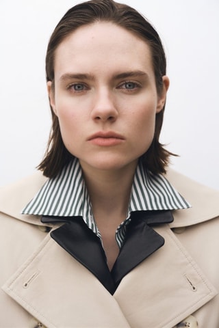 Trench coton double boutonnage - Beige