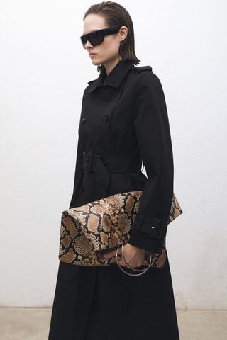 Trench coton double boutonnage - Noir