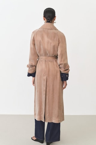 Trench Lyocell ceinture - Marron