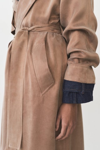 Trench Lyocell ceinture - Marron